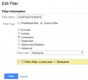 Lowercase Hostname Filter