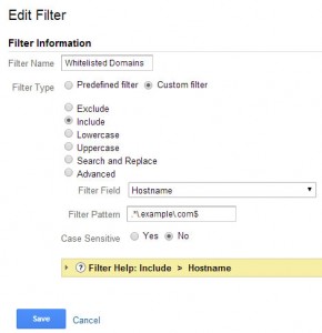Whitelist Domains Filter