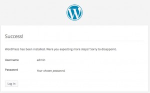 Installing WordPress Step 2