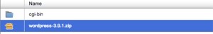 Unzipping WordPress Step 1 Unzipping WordPress Step 1