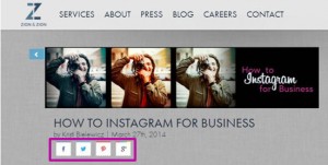 Social Share Buttons on Blog