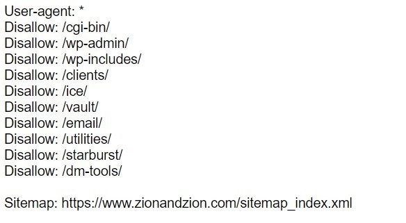 the robots txt file of a website