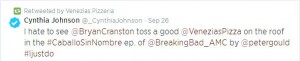 Tweet About Venezia's on Breaking Bad Tweet About Venezia's on Breaking Bad