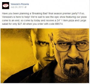 Venezia's Breaking Bad Tweet Venezia's Breaking Bad Tweet