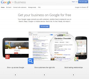 Google Plus For Business Sign Up Page