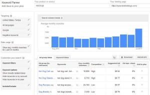 Google AdWords Keyword Planner