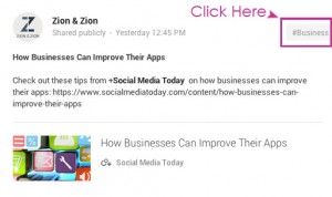 Hashtags on Google Plus