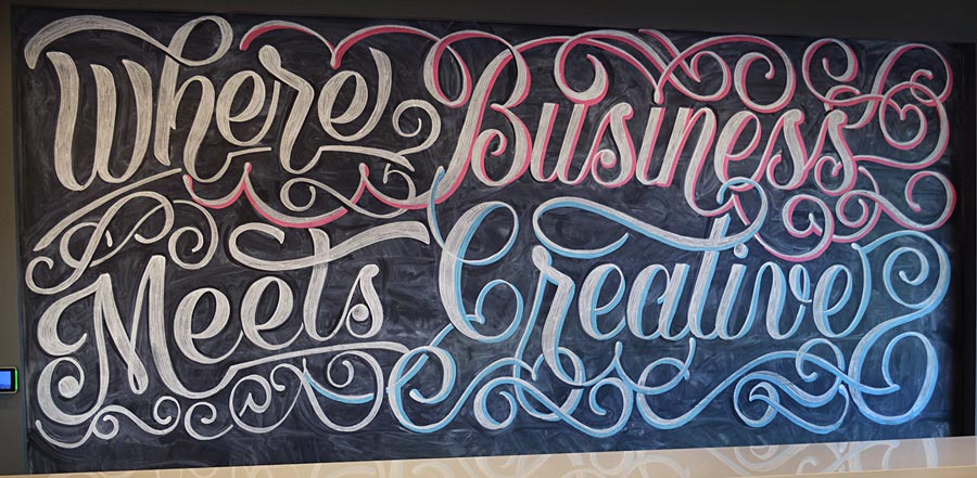 Where Business Meets Creative Chalkboard Art Where Business Meets Creative Chalkboard Art
