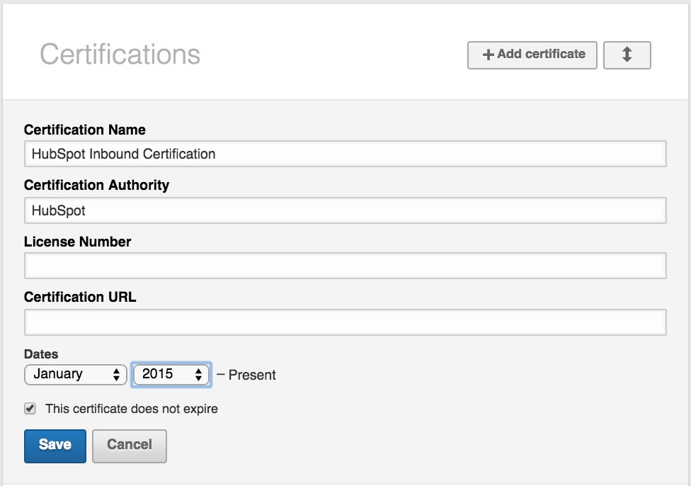 List Certifications List Certifications