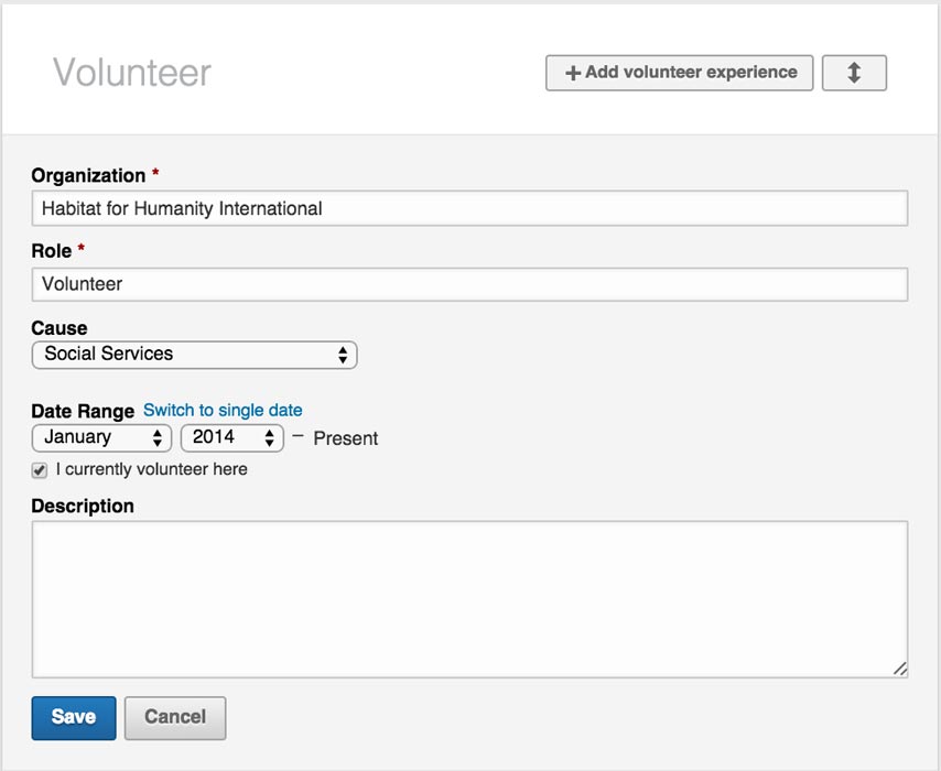 Share Volunteering Experience Share Volunteering Experience