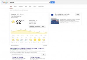 Google Weather For Tempe