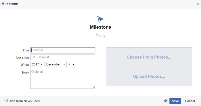 create milestone fb