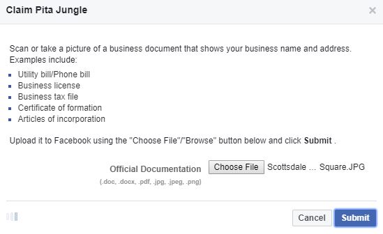 verification document options graphic