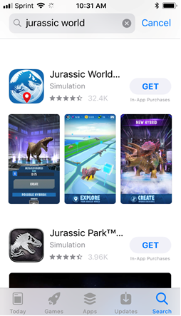 jurassic app