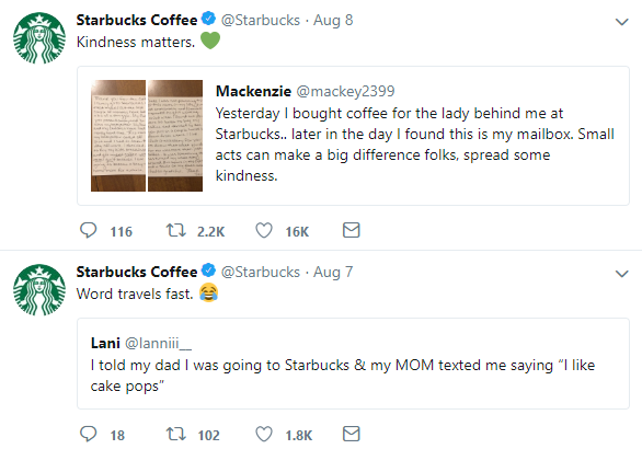 twitter engagement Starbucks