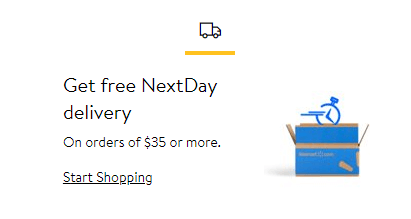 Walmart Free Delivery Example | Calling Your Content to Action