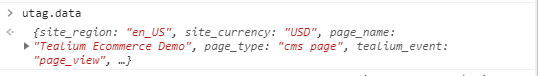 Utag data