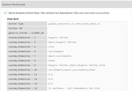 AudienceStream Trace within the Tealium Tools Chrome Extension. 