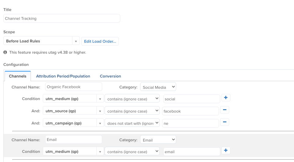 Channel extension example