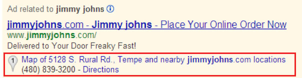 Google AdWords Location Extension Google AdWords Location Extension