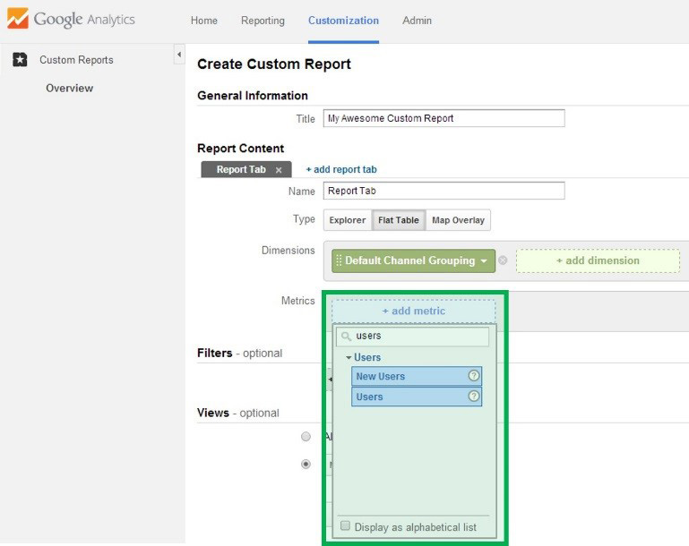 Metric Options Metric Options