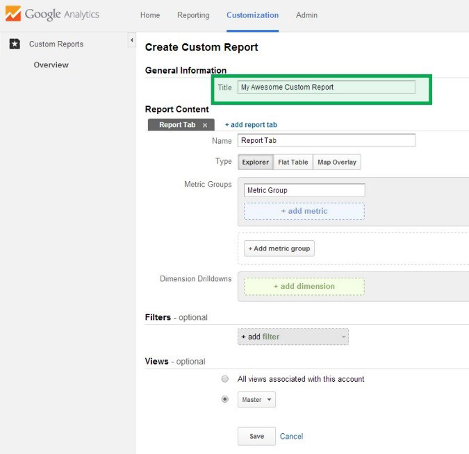 Name Custom Report Name Custom Report