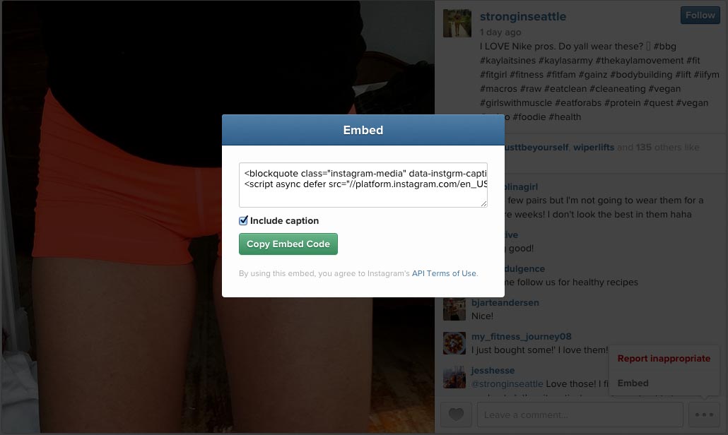 Testimonials on Instagram