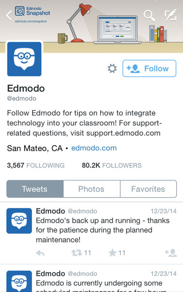 Twitter Profile Mobile Version