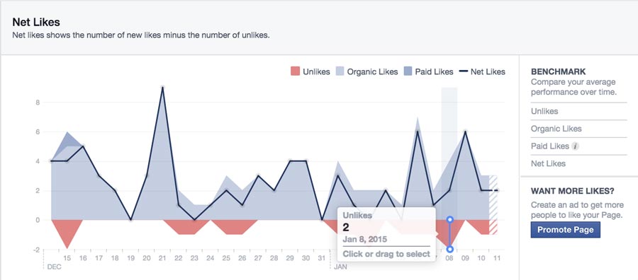 Facebook Insights Net Likes