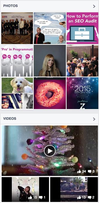 Facebook Photos Videos