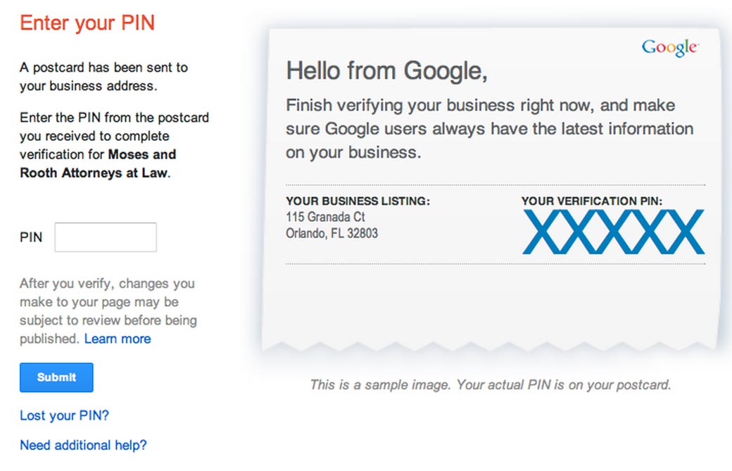Google Plus Page Verification