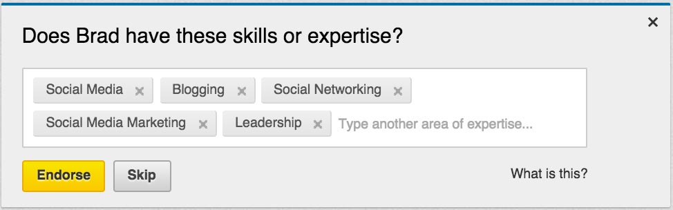 LinkedIn Endorsements
