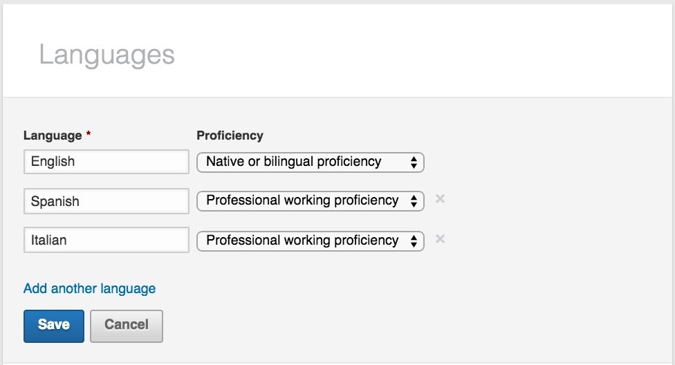 List Languages Spoken