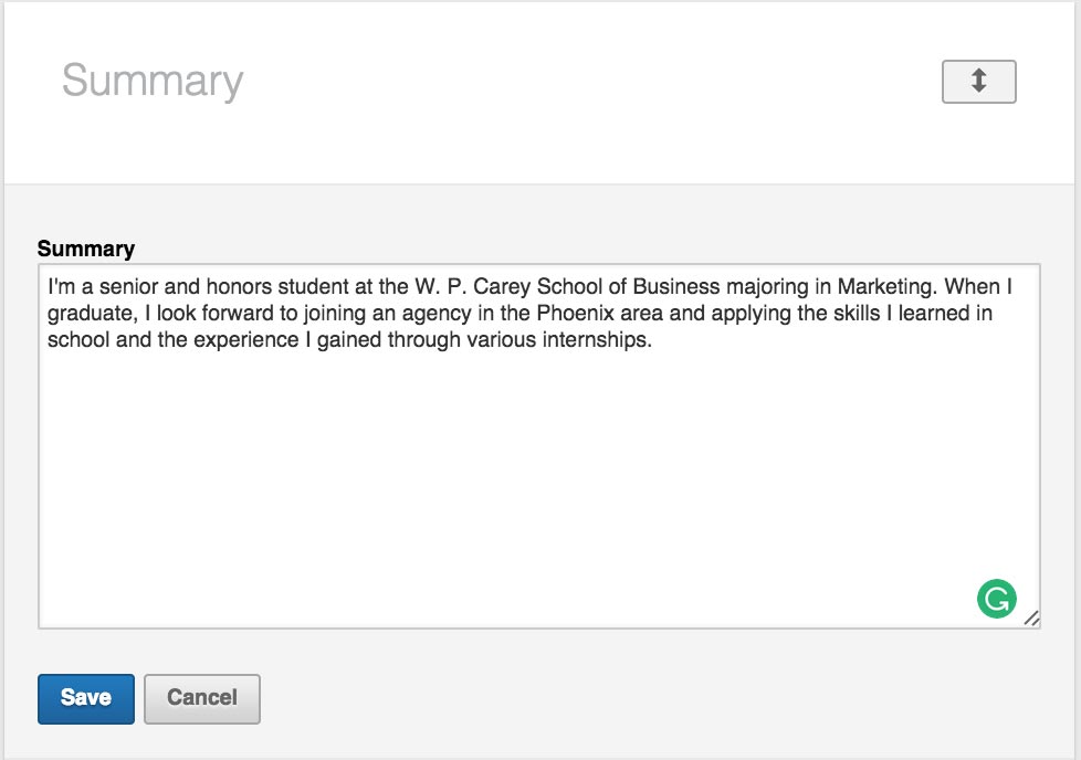 Writing a Summary for LinkedIn