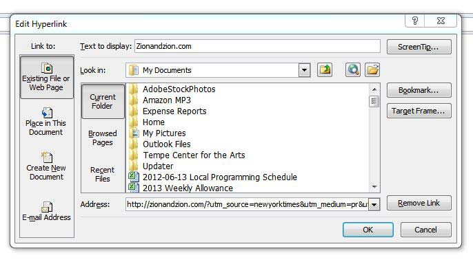 Edit Hyperlink Edit Hyperlink