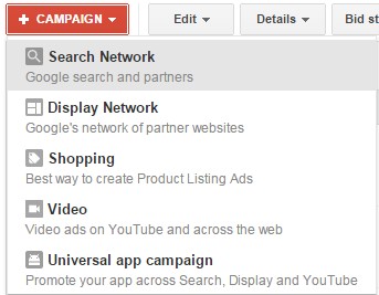 search network options