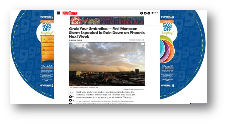 Homepage takeover unit