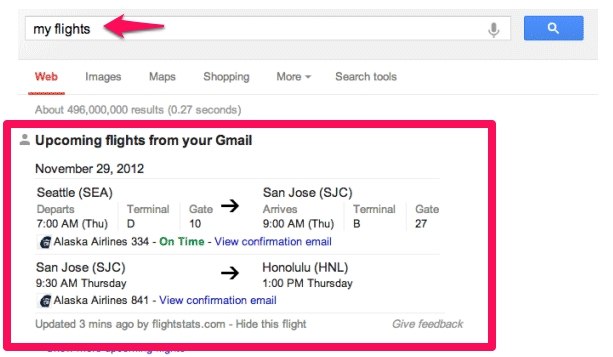Google my flights