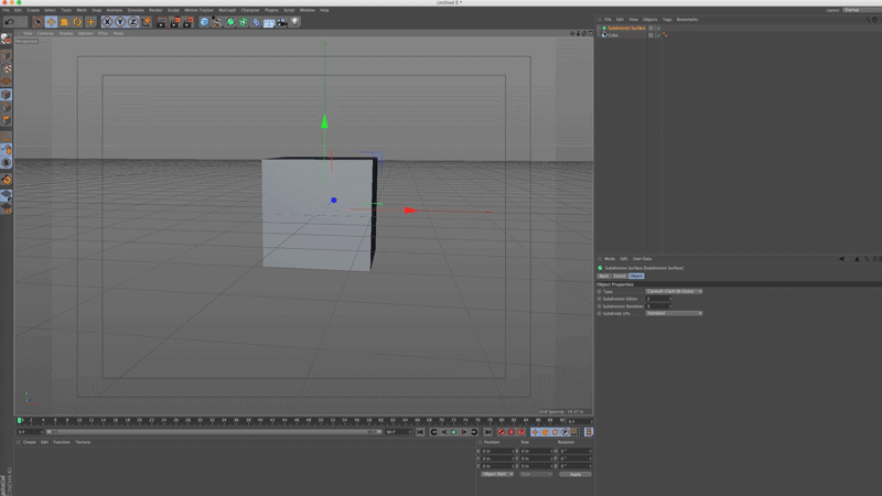 Subdivision surface object example