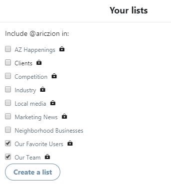 your twitter lists