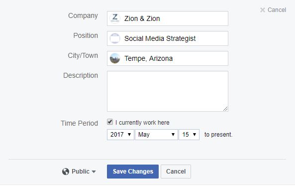 link work experience to company