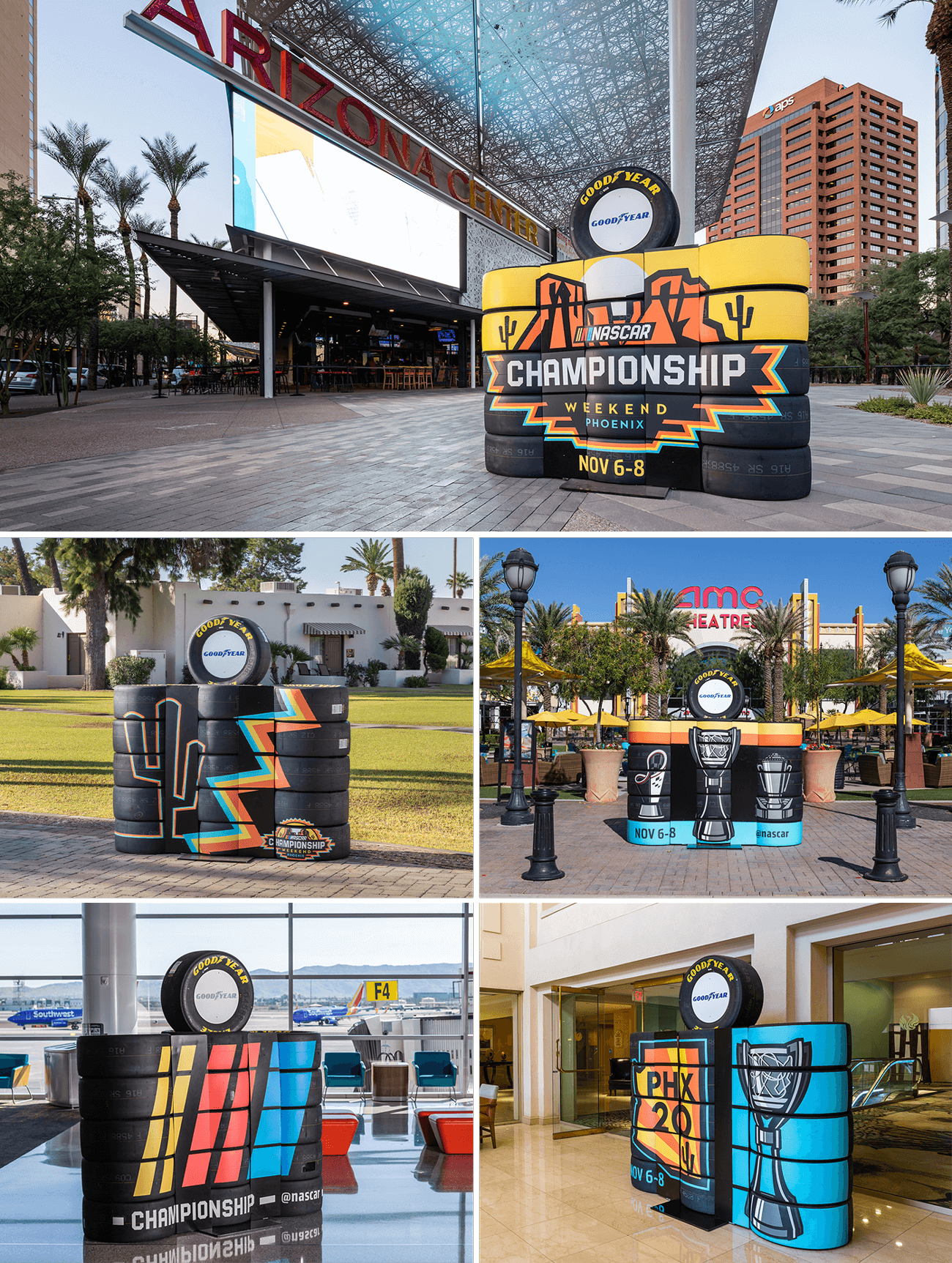 Tire Art Installations