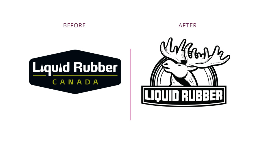 Logo before/after